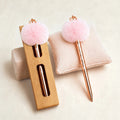 Rose Gold Crown & Pink Pompom Pen – Identity & Journaling Pen